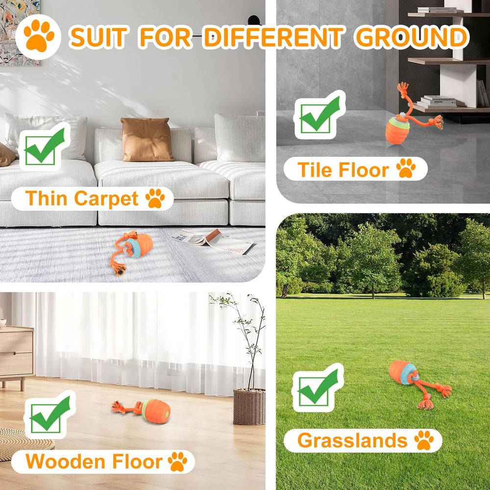 Huimpet Interactive Dog Ball purple light mode supports relaxed indoor sessions