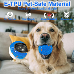 Huimpet Interactive Dog Ball mode switch showing three modes for personalized fun