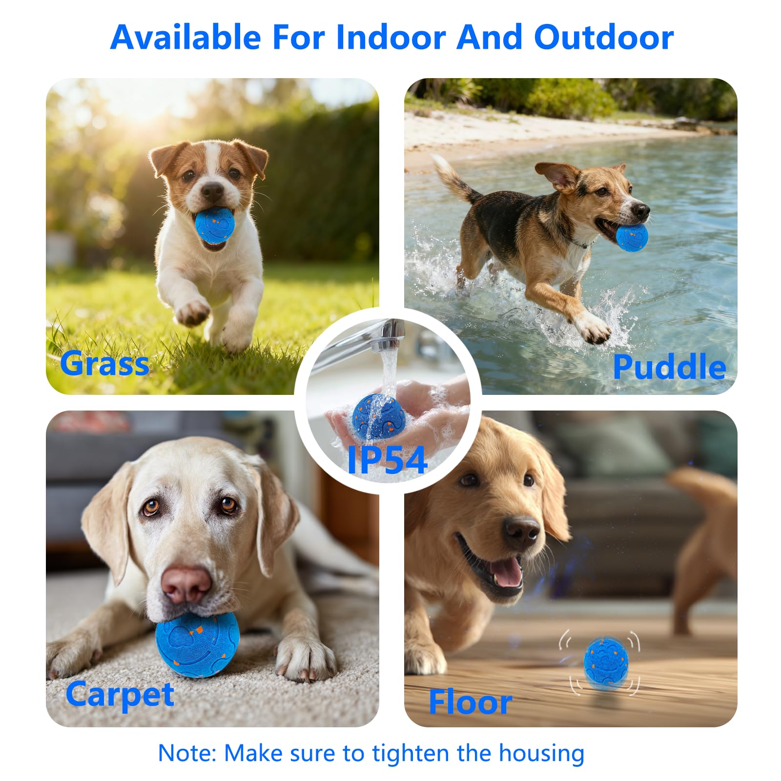Huimpet Interactive Dog Ball USB-C charging for quick recharging