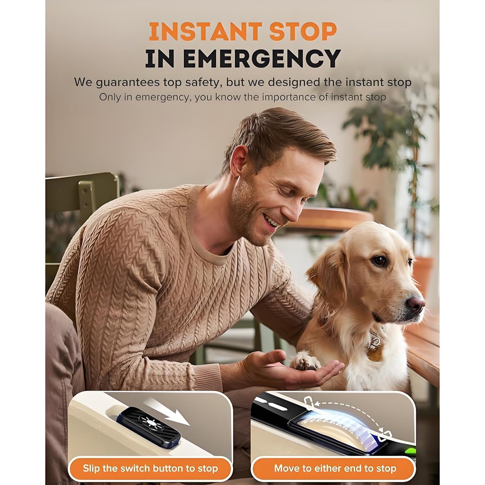 Huiteng XR rechargeable design signifies cordless convenience during grooming