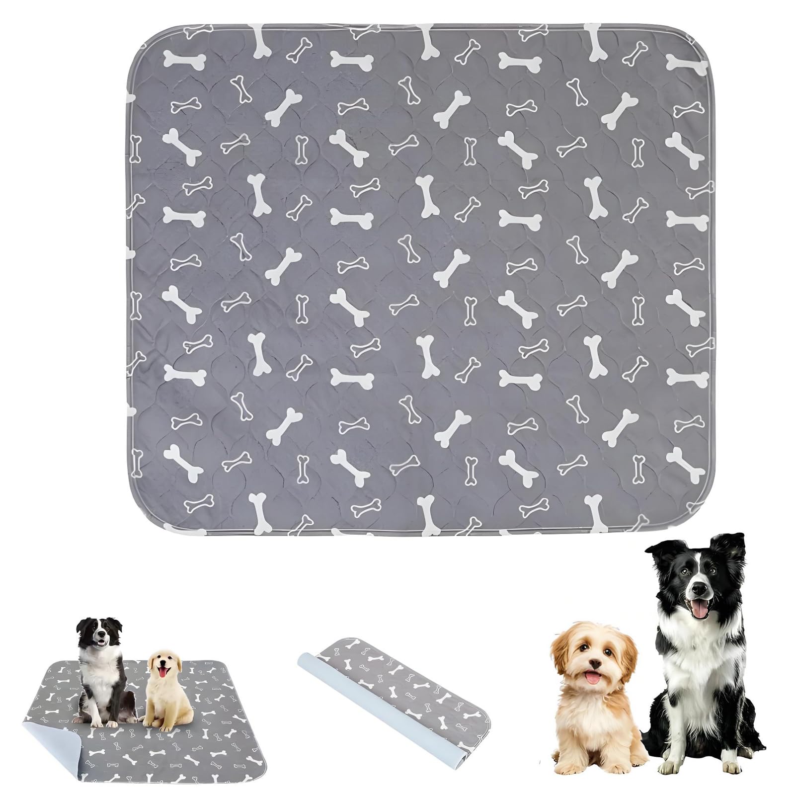 Huiteng XR washable pee pad front view shows sturdy training surface for puppies.