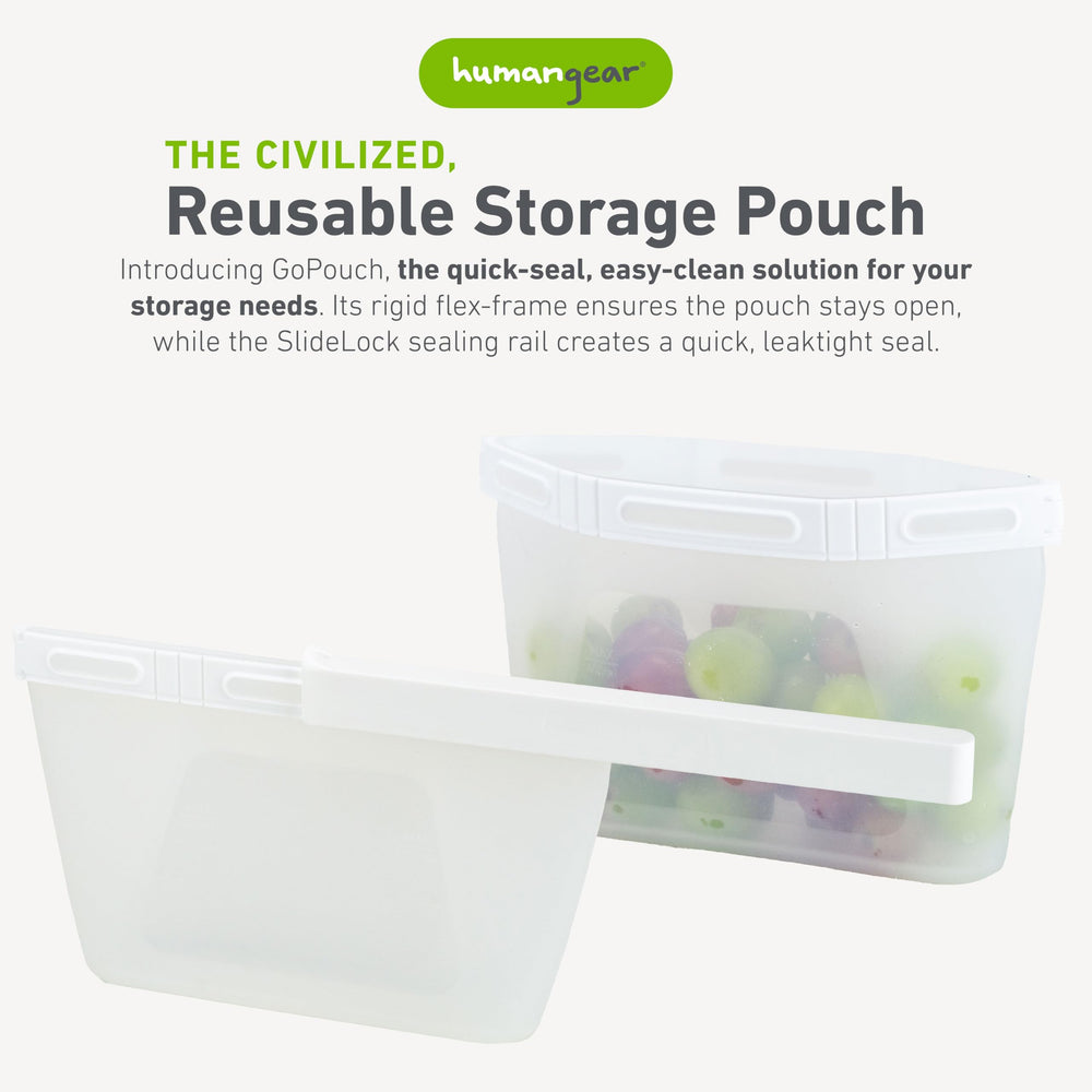humangear GoPouch leak-proof seal helps prevent spills during travel.