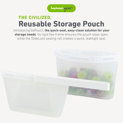 humangear GoPouch leak-proof seal helps prevent spills during travel.