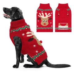 HUMLANJ Christmas dog turtleneck sweater for festive holiday photos and cozy winter wear.