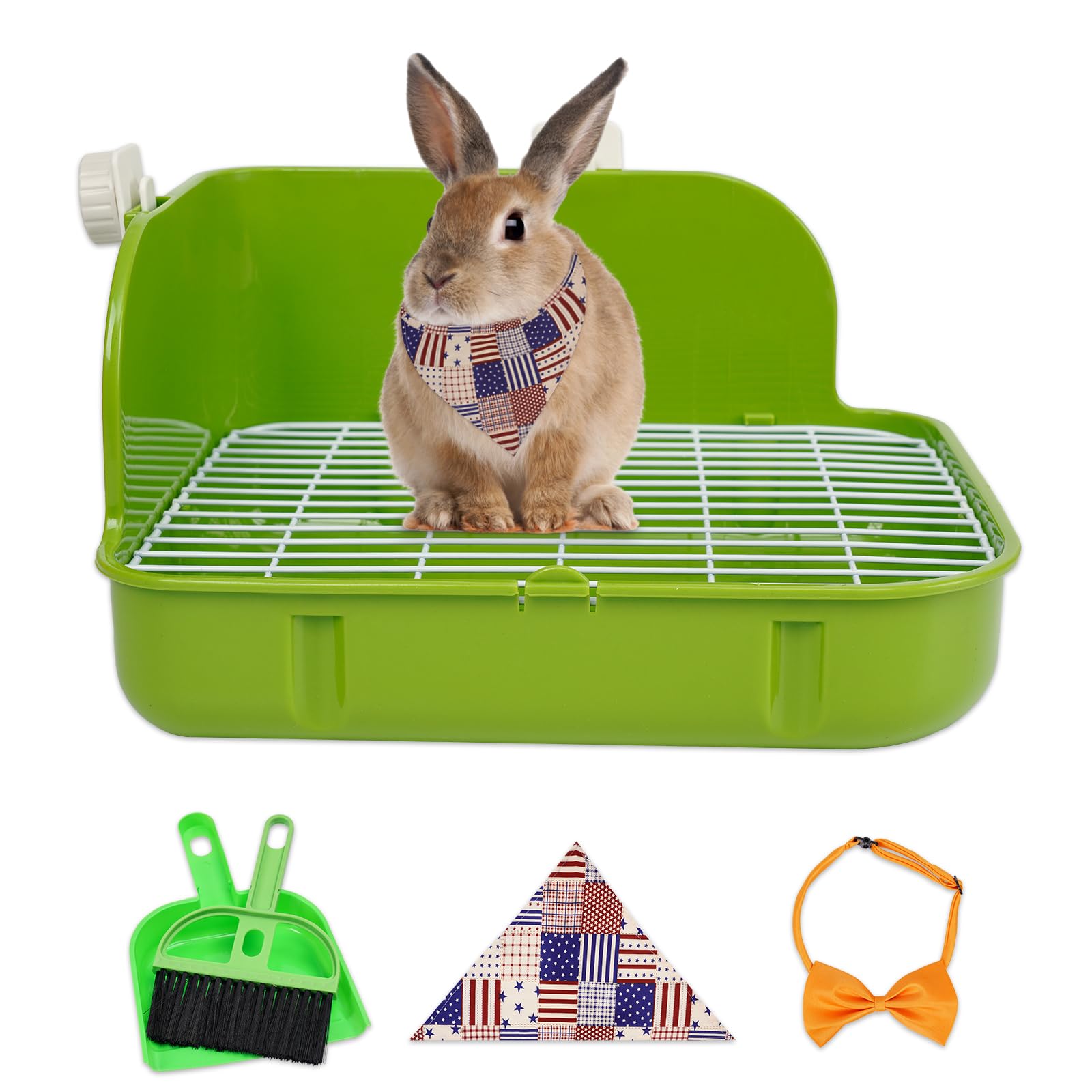 Humorous.P small animal package contents with bowknot and mini broom.