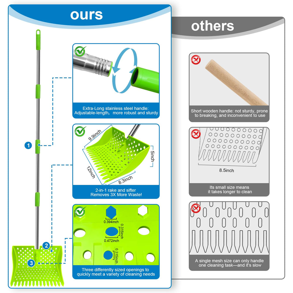 HUMUMU stainless-steel-handle provides rust-proof durability during chores