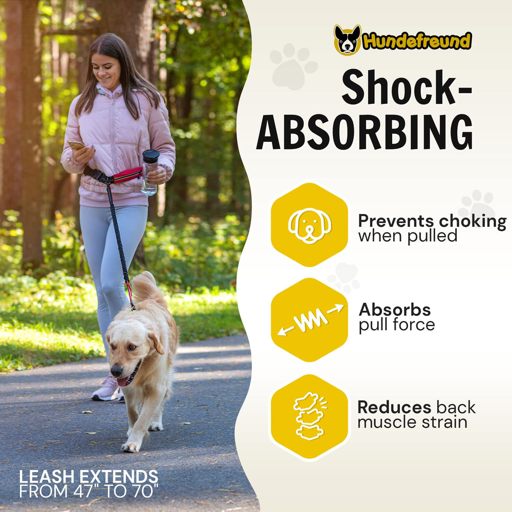 Hundefreund extendable leash length supports running side-by-side or ahead