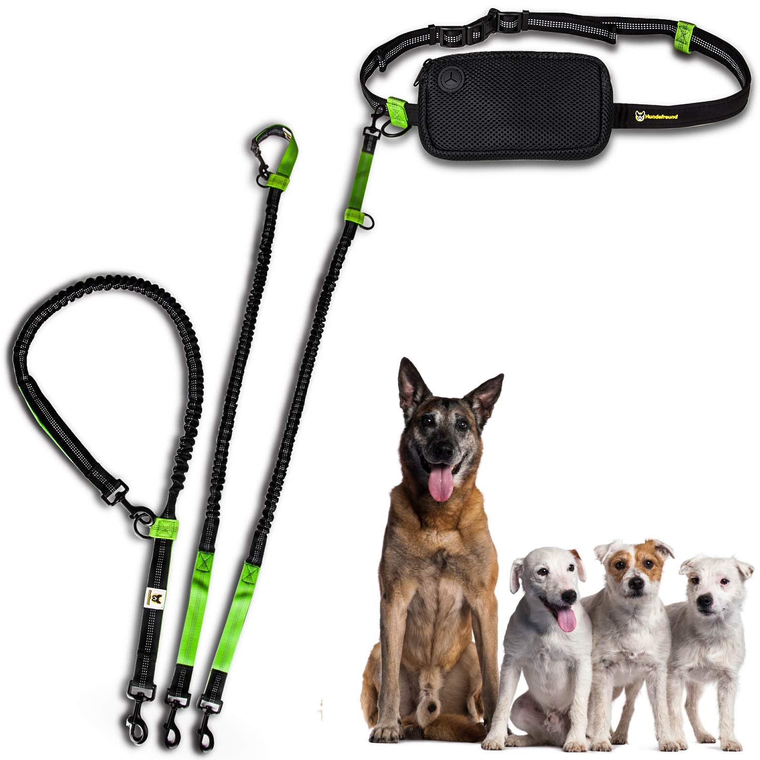Hundefreund reflective night safety stitching enhances visibility on evening walks