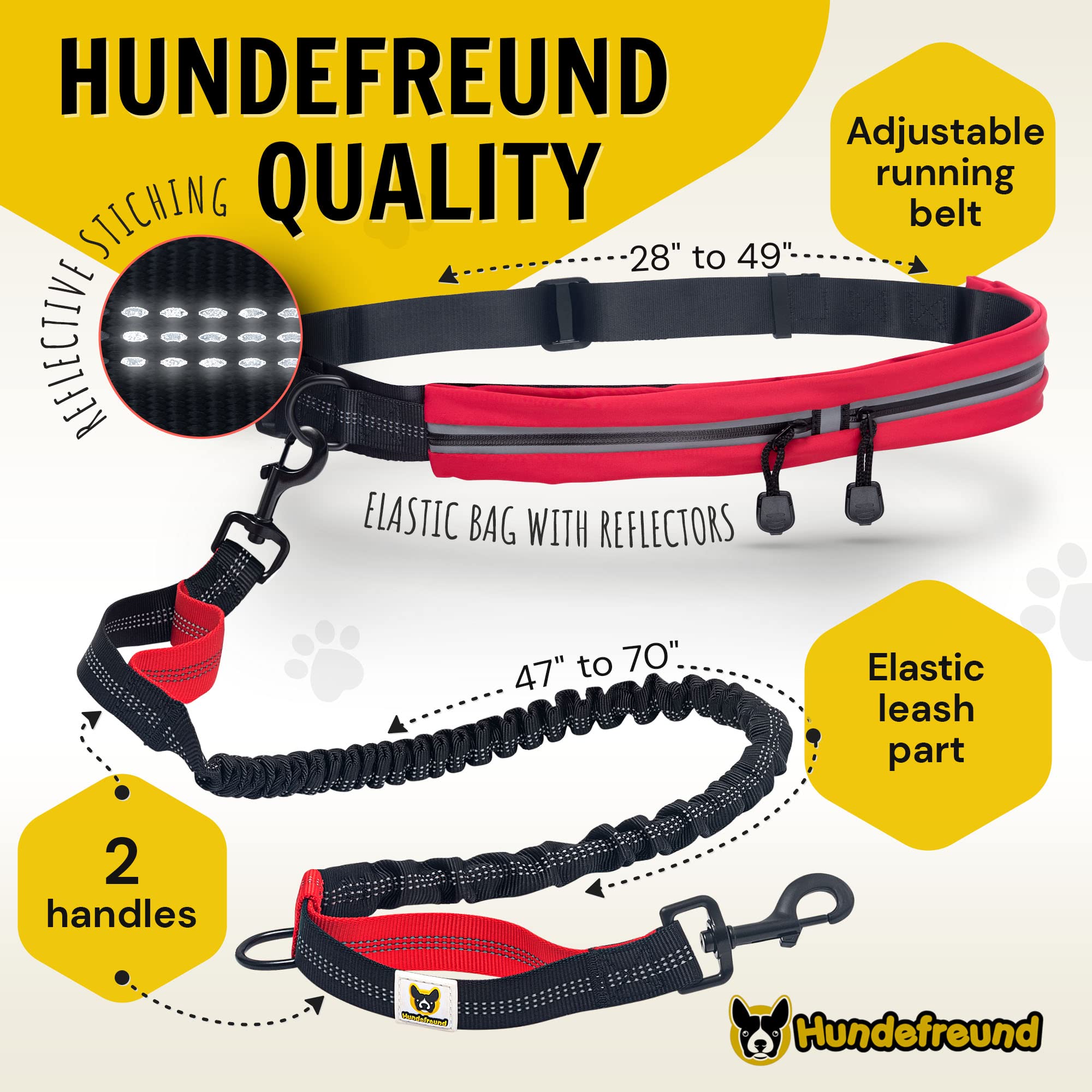 Hundefreund shock-absorbing bungee reduces strain during strong pulls