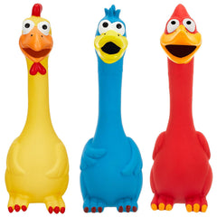 Hungdao blue chicken squeaky toy for horses, great for training and focus.