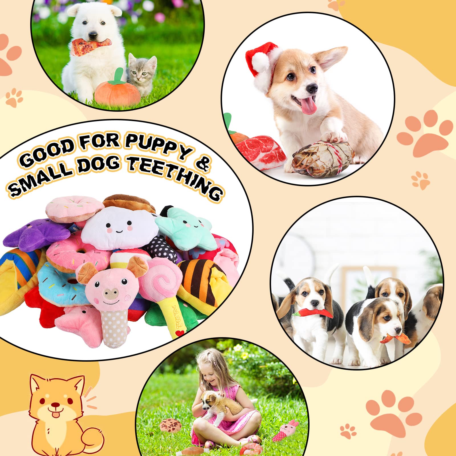 Hungdao Christmas toys squeaky for small dogs—great for indoor fetch.