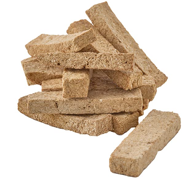 Hungry Paws Cod Wafer visible flaky texture appealing to curious dogs.