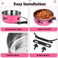 HUNIGIR crate bowls removable for quick cleaning and refilling