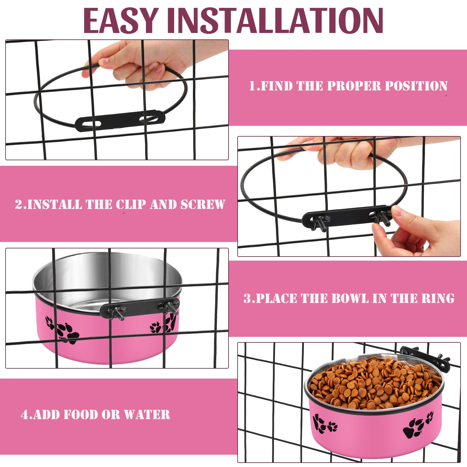 HUNIGIR crate bowls offer two sizes for versatile cages