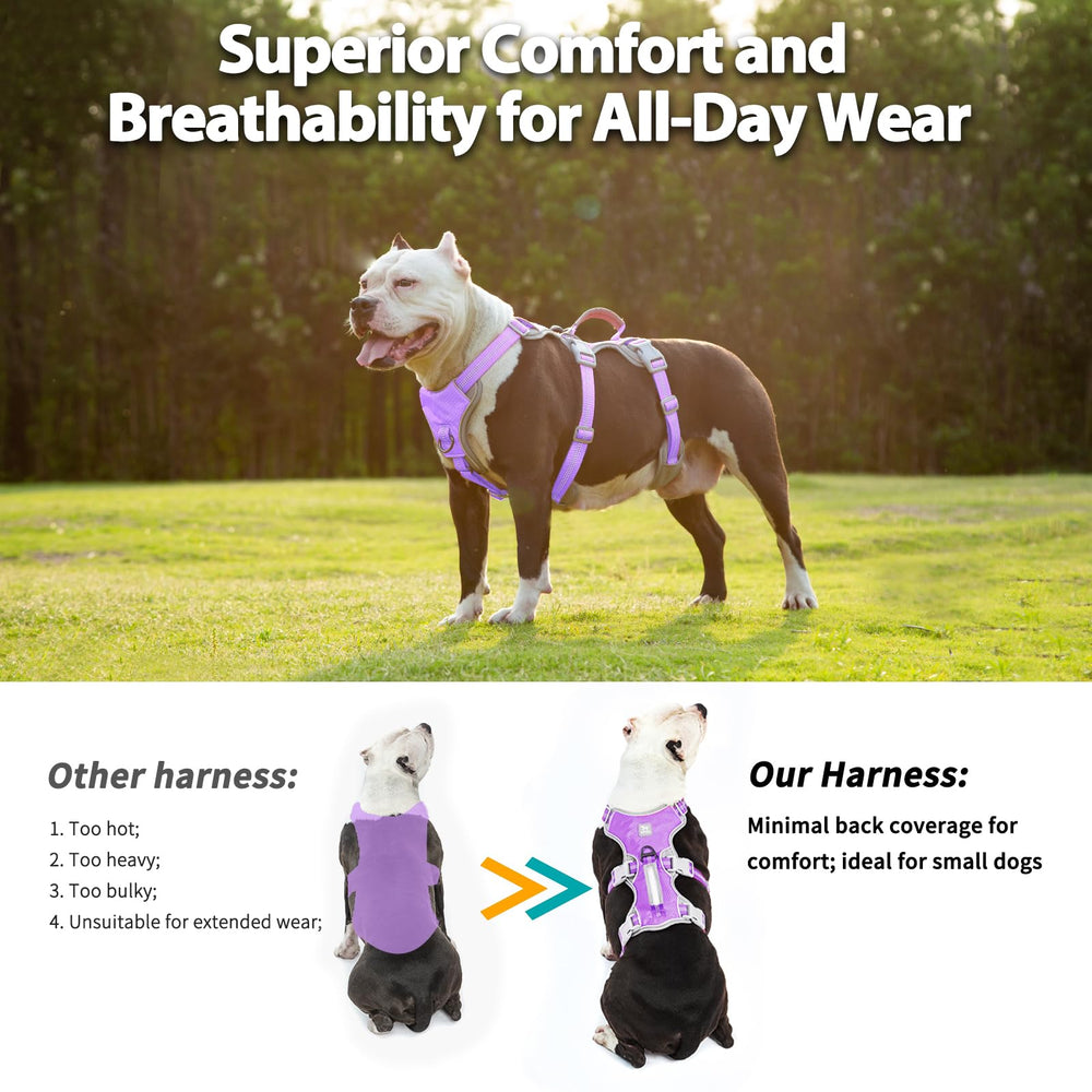 Huntboo Escape Proof Harness padded handle enables lifting and steady control on stairs or obstacles.