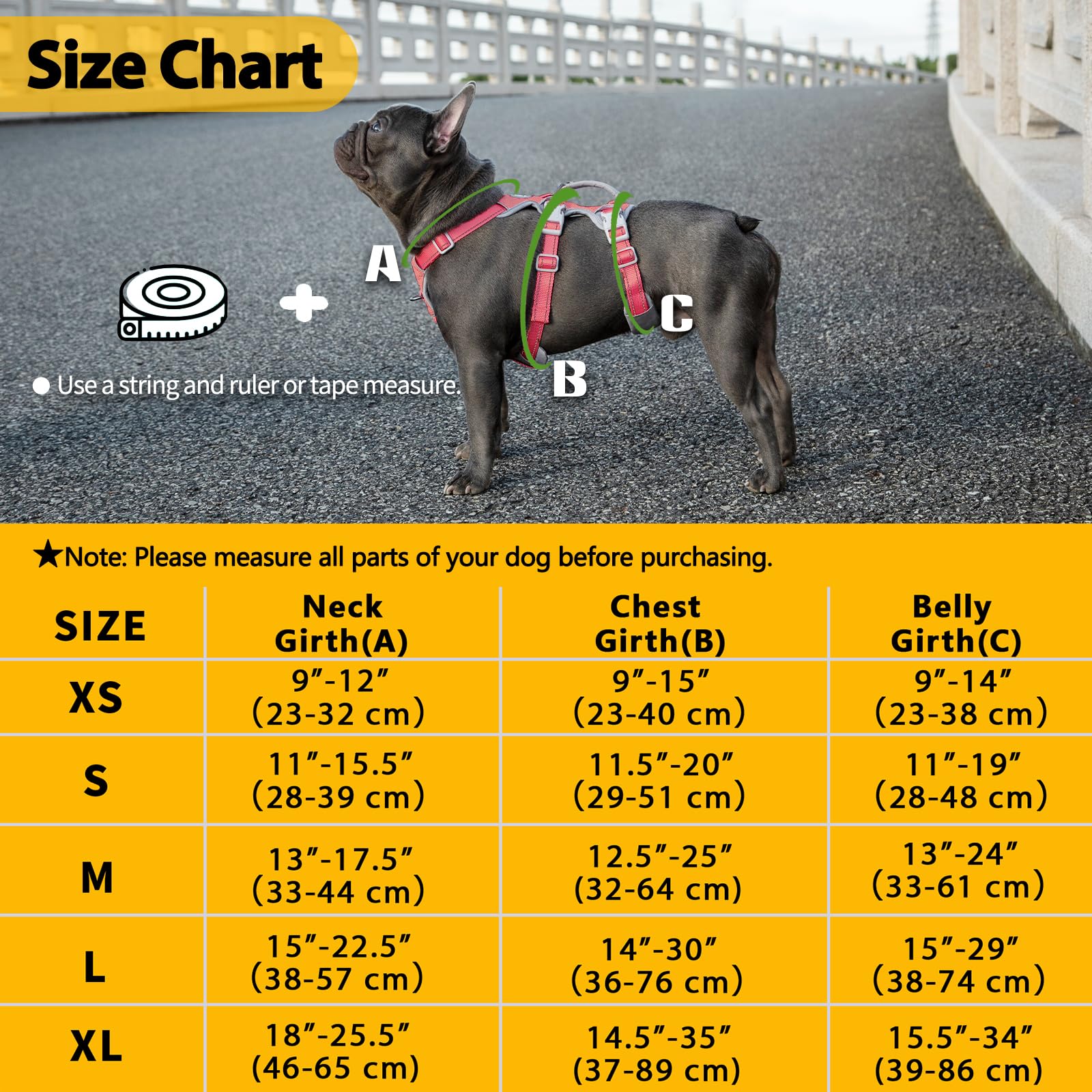 Huntboo no-pull harness at night with reflective straps for visibility during walks.
