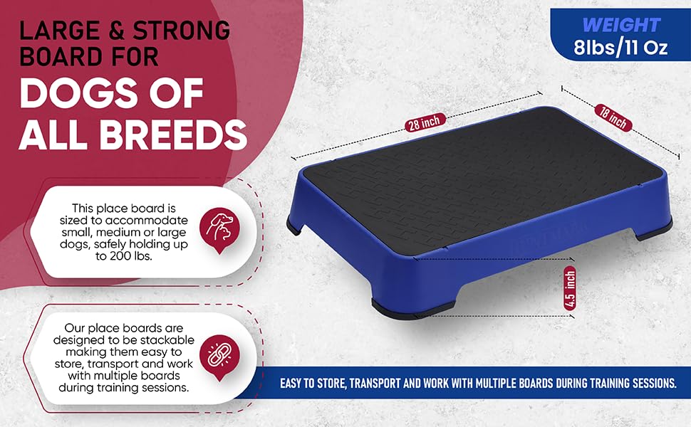 HUNTMARK place board shows nonslip feet for secure outdoor use