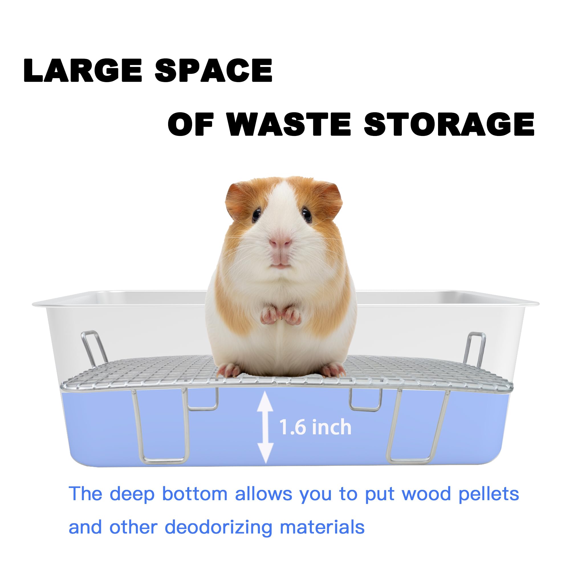 huqizoo easy-lift grid disposal shows quick waste removal and mess-free cage.