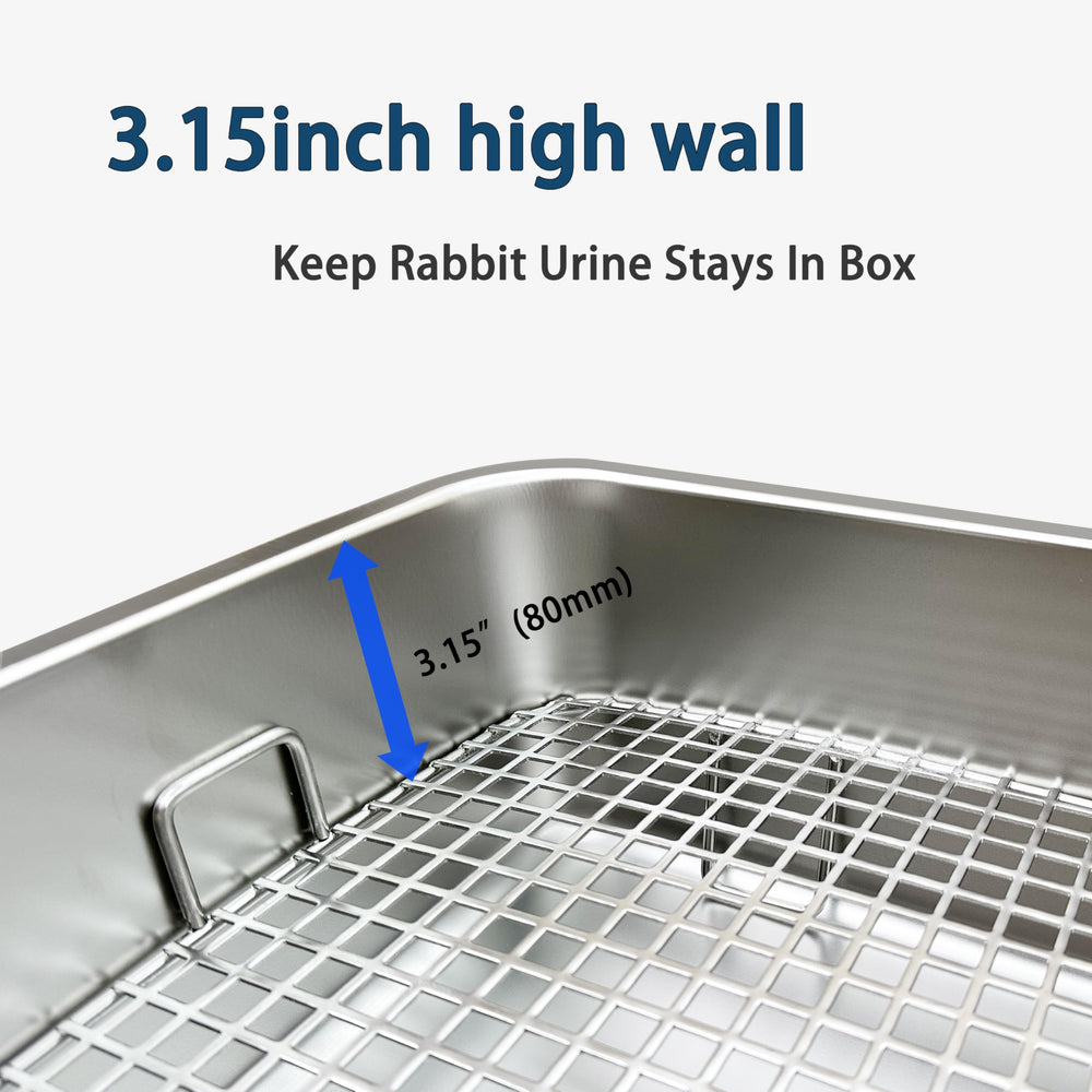 huqizoo rust-proof hygienic rabbit litter box durable and easy to maintain