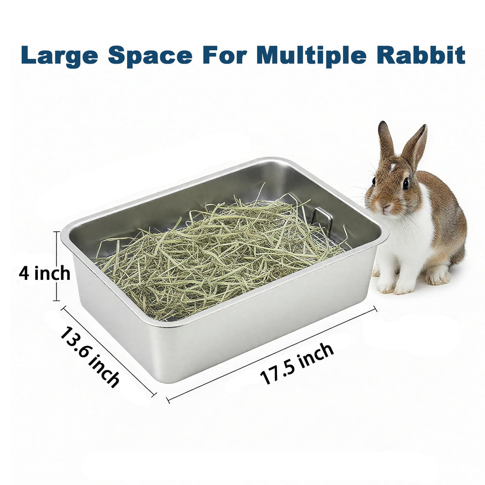 HUQIZOO stable rabbit litter tray demonstrates non-tip design for a secure potty area.