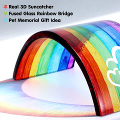 Huray Rayho sympathy card watercolor accompanies the keepsake with comforting Rainbow Bridge meaning