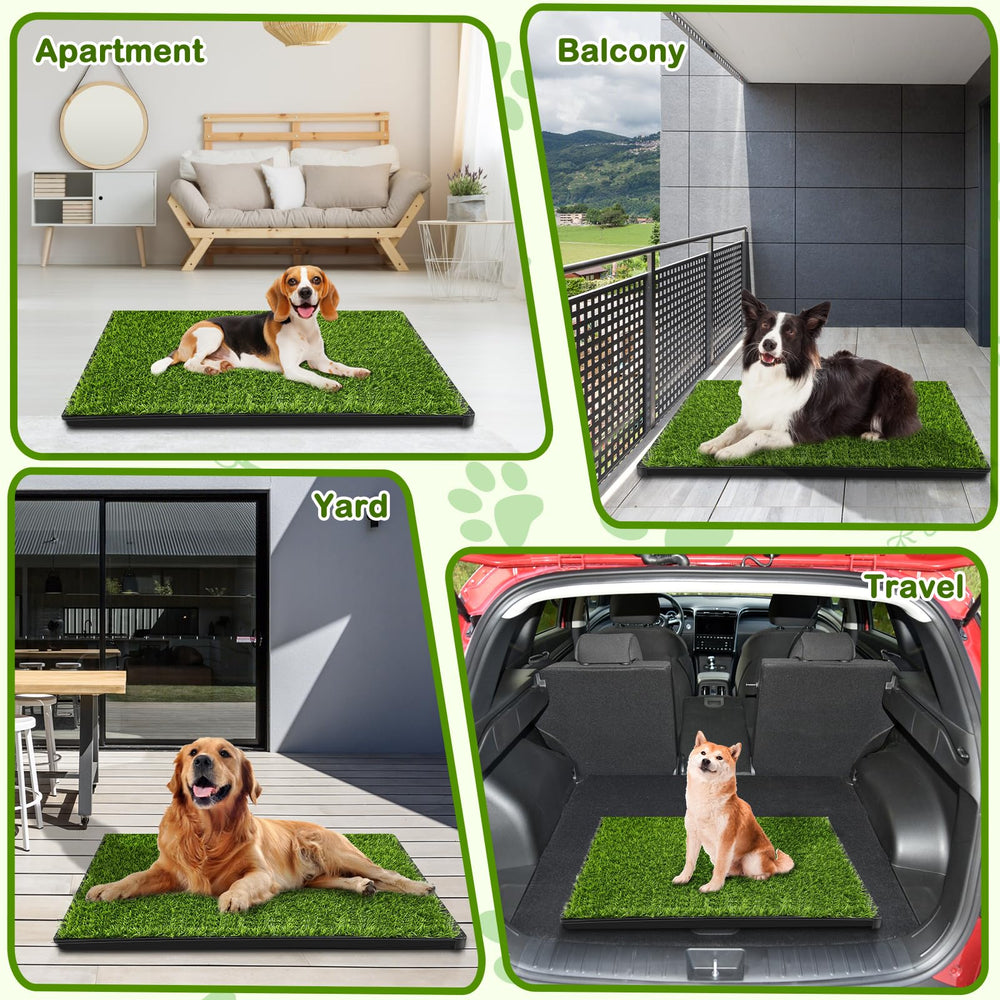 HURENTEK large dog grass pad provides durable urine containment for homes.