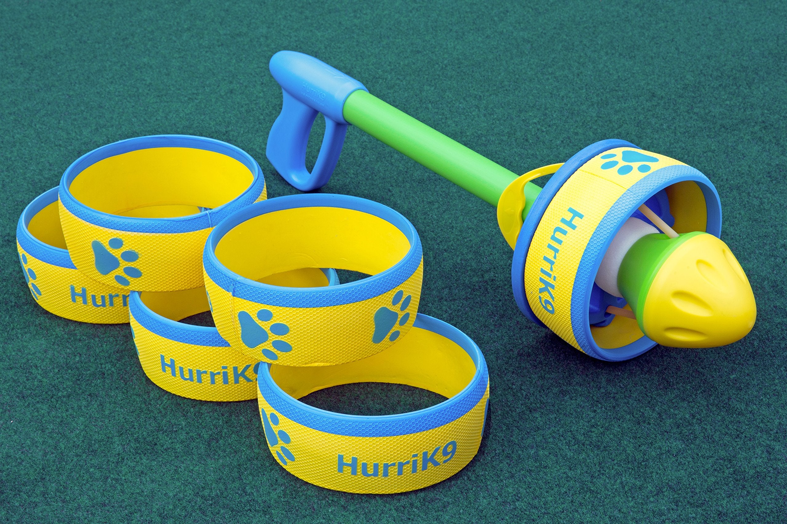 HurriK9 lightweight EVA foam toy minimizes noise during throws.
