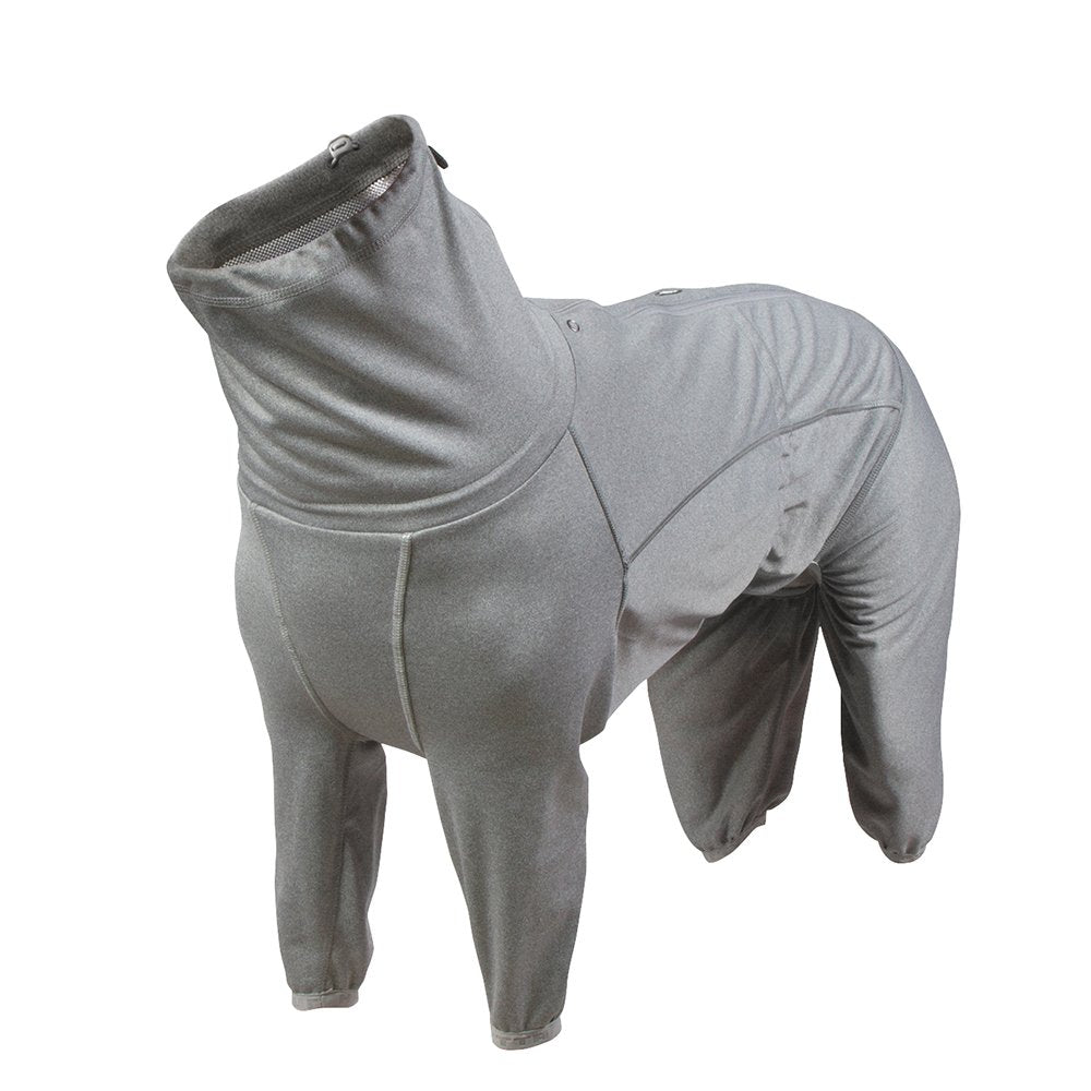Hurtta Body Warmer front view in carbon grey, ready for cold days.