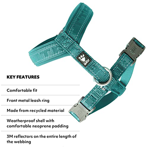 Hurtta Casual ECO Y-Harness Peacock padding for comfortable all-day wear