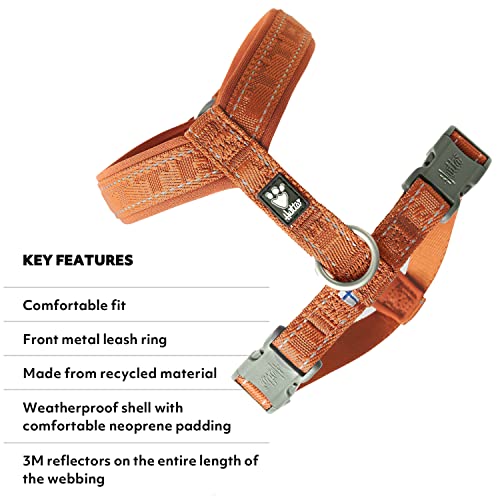 Hurtta Casual ECO Y-Harness Cinnamon recycled materials reduce environmental impact.