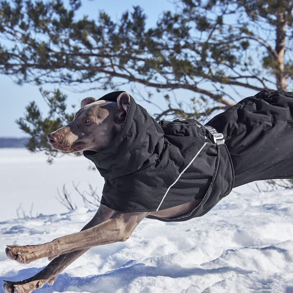 Hurtta Extreme Warmer III ECO Raven reflective 3M elements improve safety