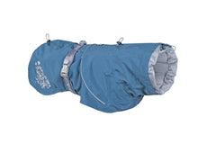 Hurtta Monsoon Coat bilberry front view provides full rain protection