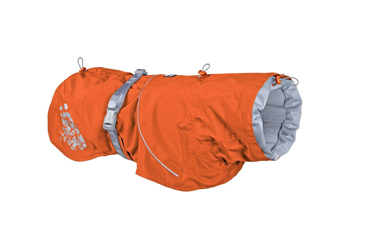 Hurtta Monsoon Coat front view Buckthorn protects dogs in rainy walks