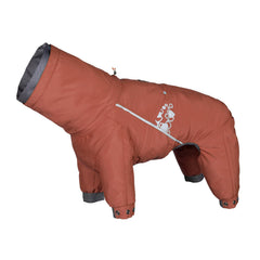 Hurtta Mudventure ECO Dog Overall Cinnamon back-length adjustability for a perfect fit
