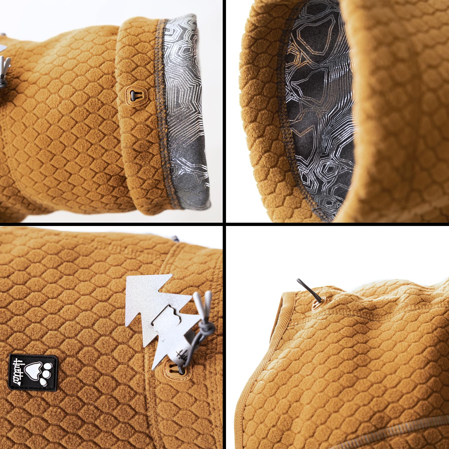 Hurtta Warming Midlayer ECO Desert soft ECO honeycomb fleece texture