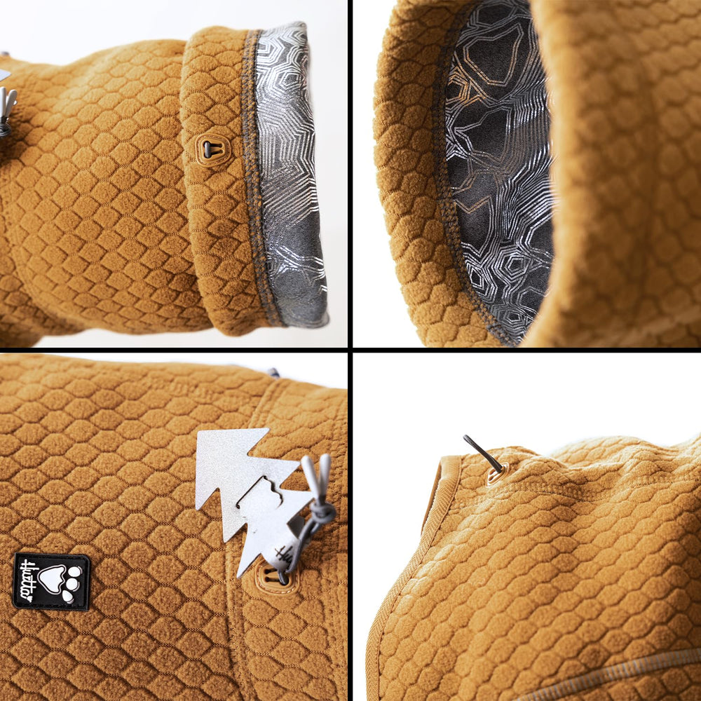 Hurtta Warming Midlayer ECO Desert soft ECO honeycomb fleece texture