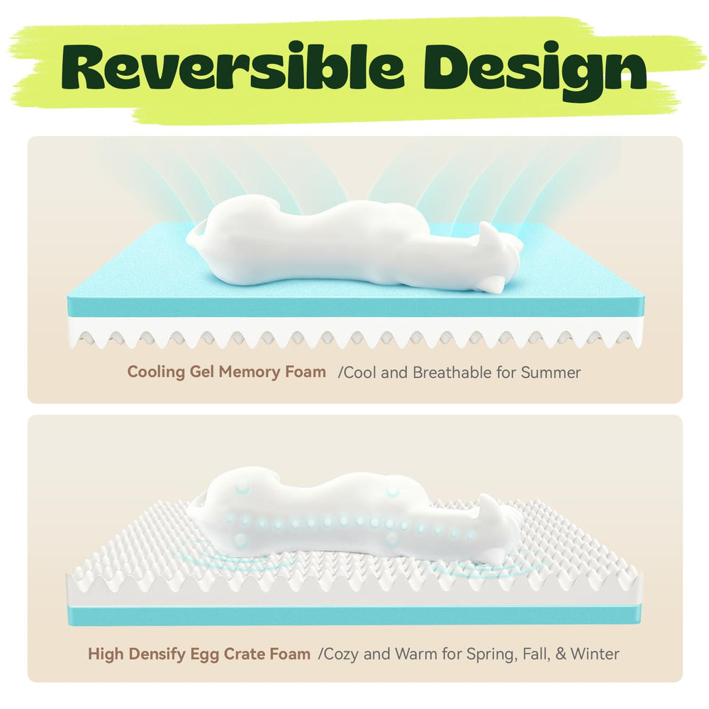 Hush Bone cooling dog bed beige side view shows space-saving rectangle design