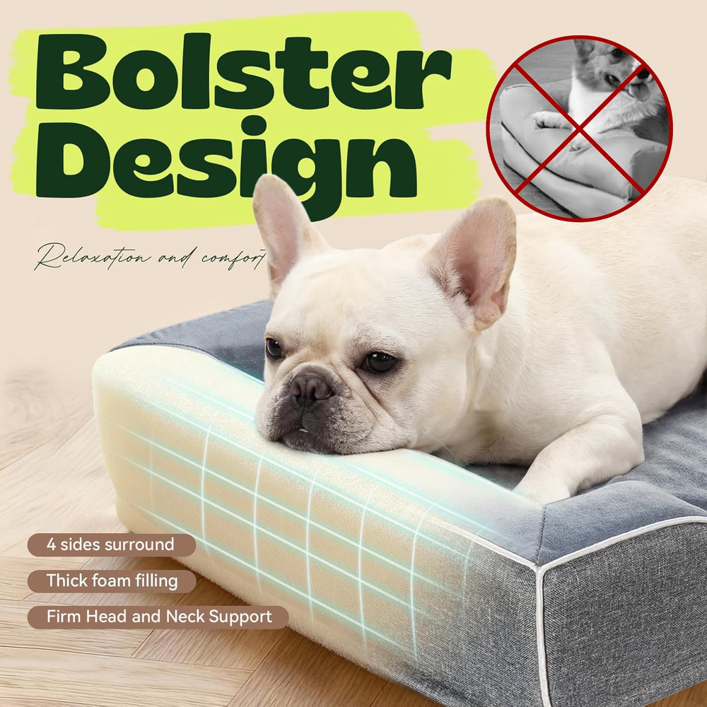 Hush Bone memory foam dog bed egg crate foam inside demonstrates breathable support