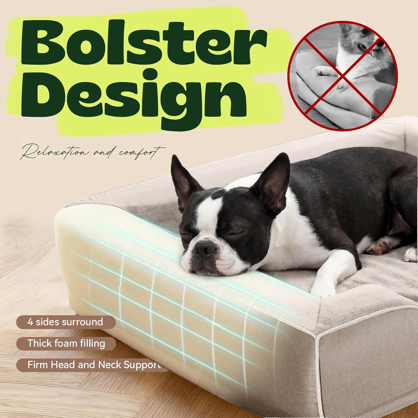 Hush Bone orthopedic foam detail highlights layered comfort for joints