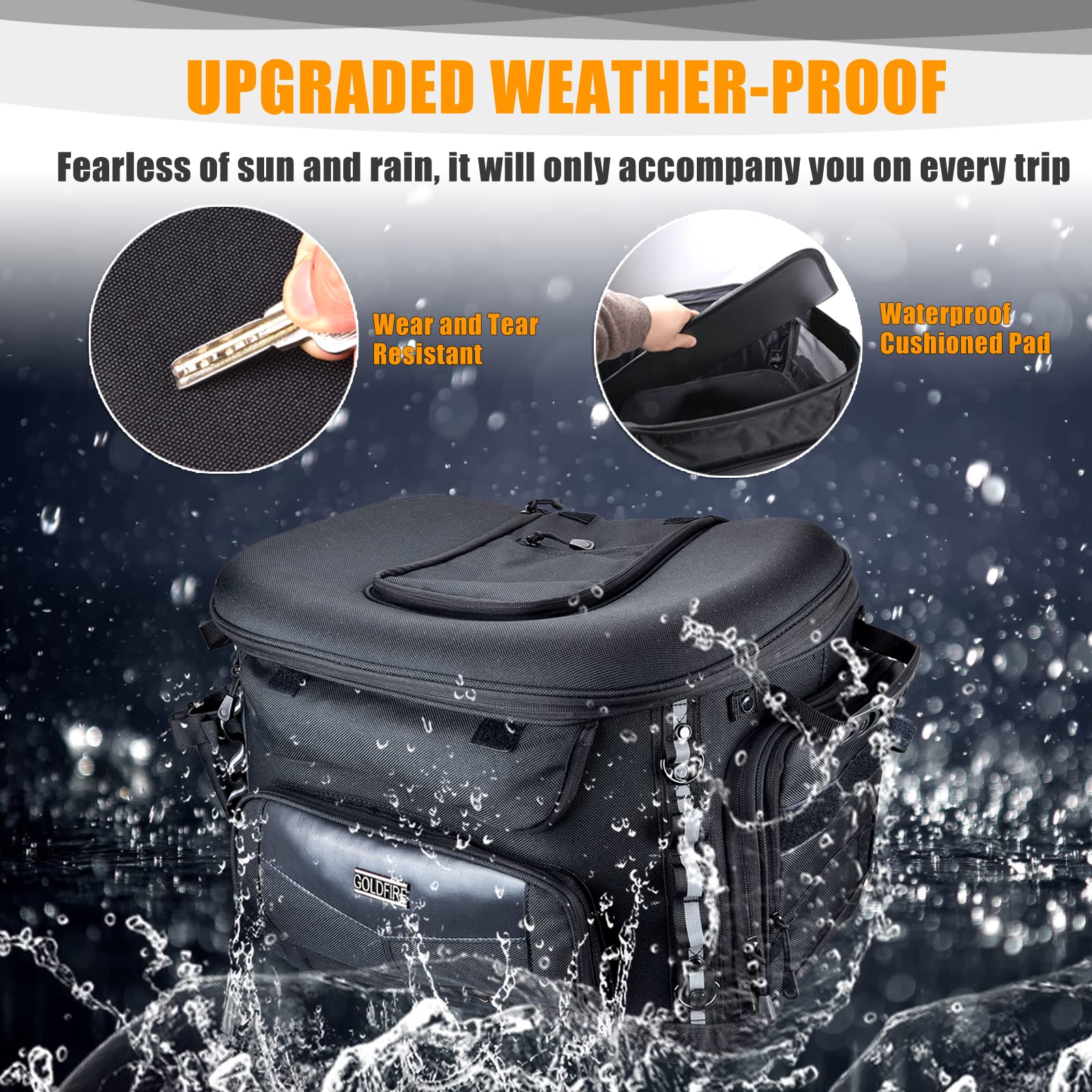 Hutexico motorcycle dog carrier ventilation highlights four mesh vents for fresh air.