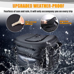 Hutexico motorcycle dog carrier ventilation highlights four mesh vents for fresh air.