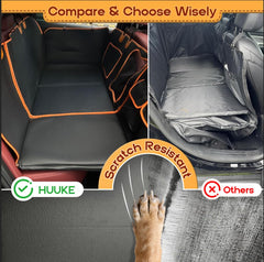 HUUKE waterproof PU leather dog seat cover protects against spills and scratches.
