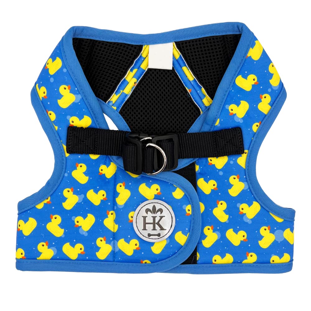 Huxley and Kent Hudson Lucky Ducky step-in harness shows reflective strips for nighttime safety