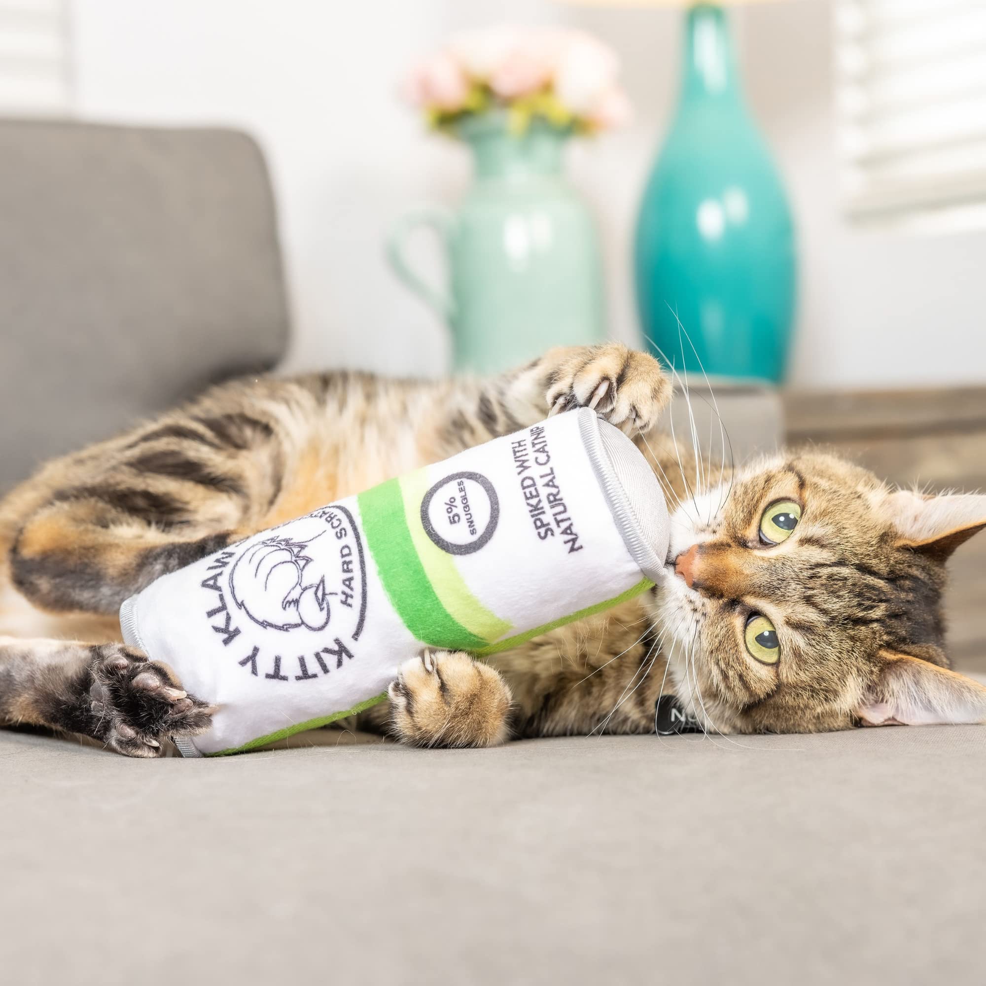 Huxley & Kent kittybelles lime plush launch invites interactive play and hunting instincts.