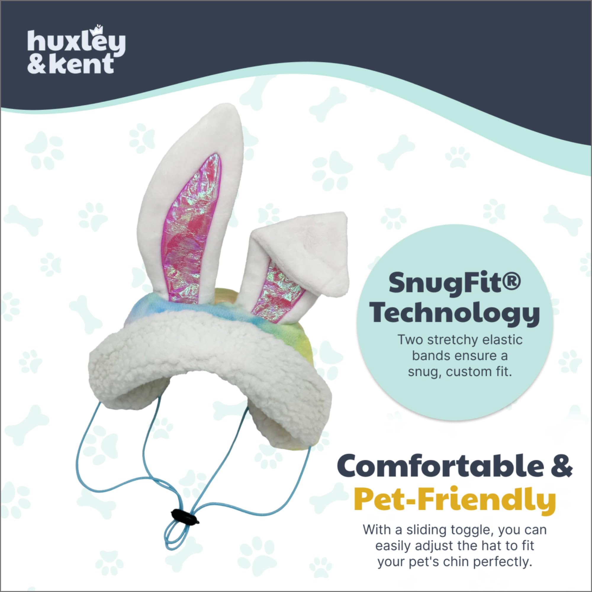 Huxley & Kent machine-washable pet hat for easy cleanup after wear.