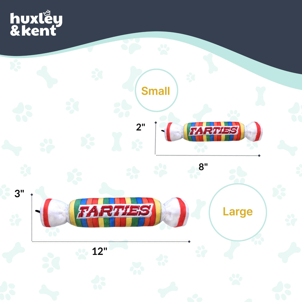 Huxley & Kent plush close-up shows squeaker and crinkle for engaging play.