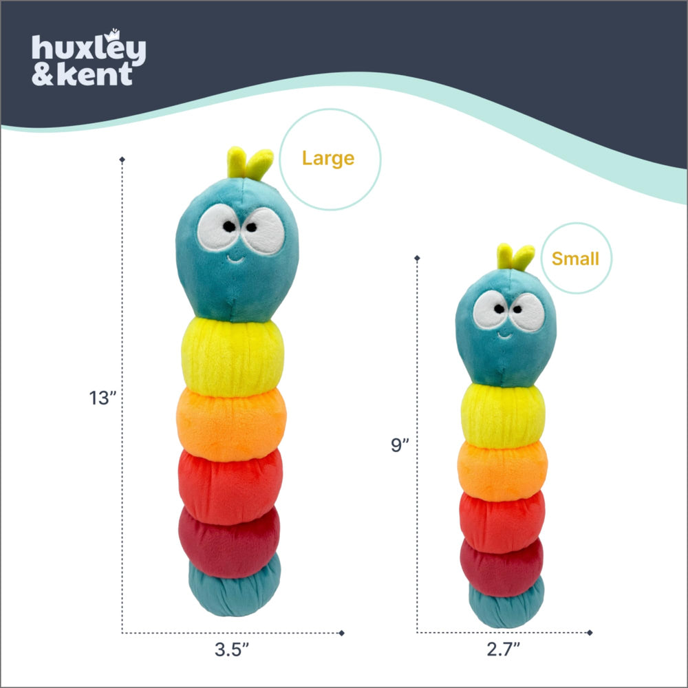 Huxley & Kent Power Plush Caterpillar washable plush keeps playtime fresh.