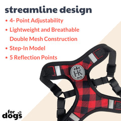 Huxley & Kent Scout LoPro step-in design for easy on off during quick dog outings.