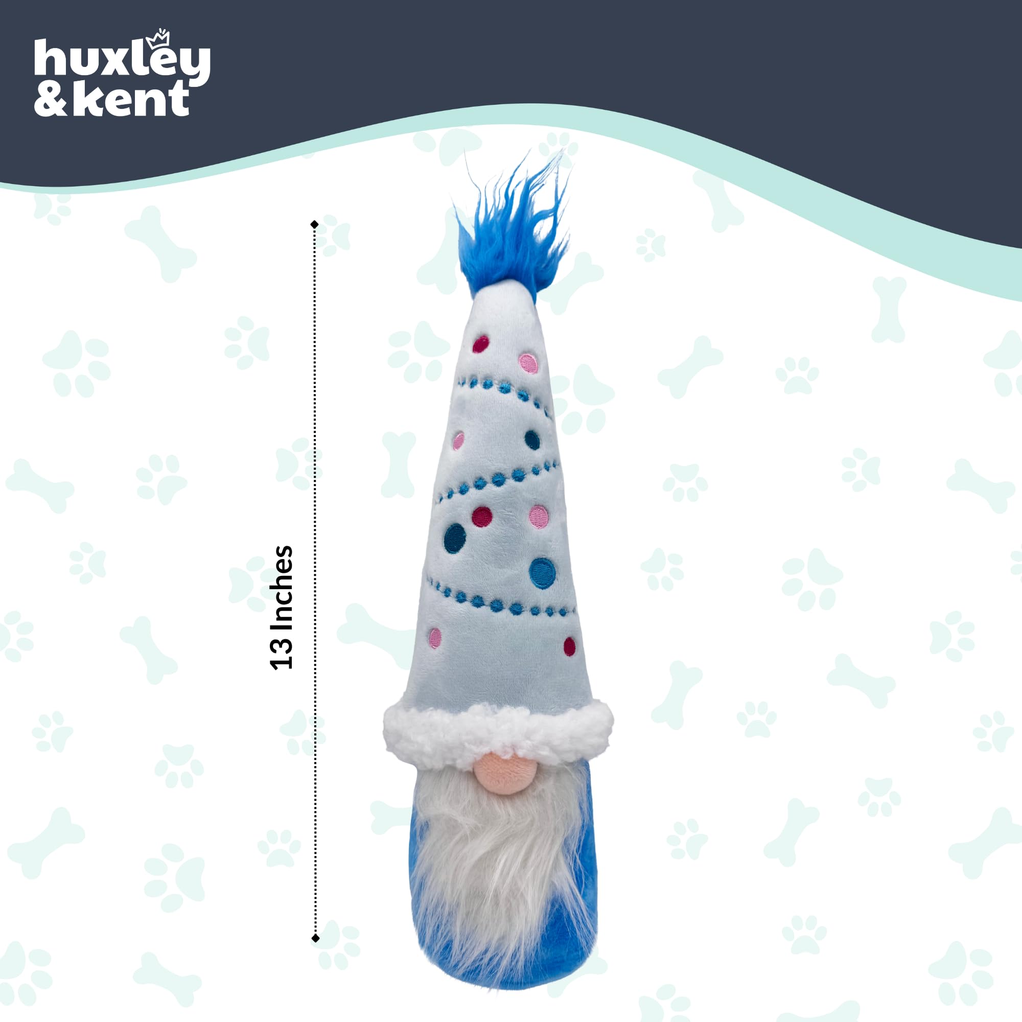 Huxley & Kent Winter Wonder Gnome stitch detail indicating durable construction