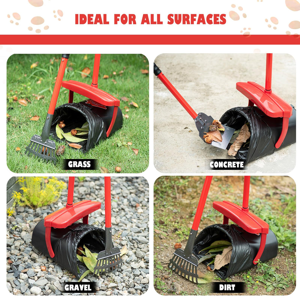 HUZSV adjustable handle extends to 36 inches for back-friendly scooping.
